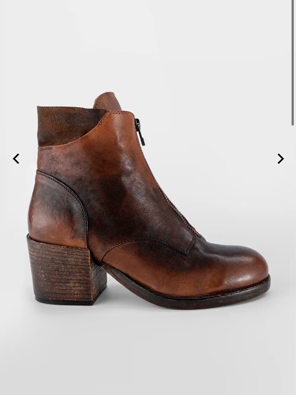 UNTAMED STREET BERKELEY burnt-caramel ankle boots 38 - Picture 3 of 16